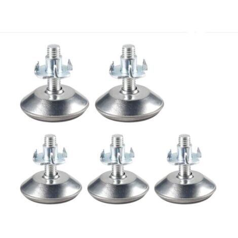Patins réglables pour meubles – Lot de 5 pièces en acier zingué M8 × 40 mm, hauteur ajustable, idéal pour chaises et tables (1/4)