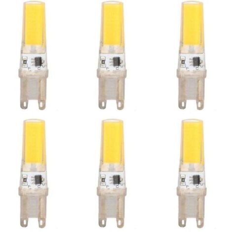 Ampoules LED G9 9 W – Blanc Frais 6500 K, 500 lm, sans scintillement, gradables – Lot de 6 pièces (1/4)