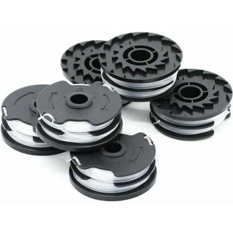 Lot de 6 bobines de fil de rechange 1,6 mm pour débroussailleuse sans fil – 2 × 4 m par bobine, compatible modèles Parkside (1/4)