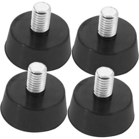 Patins antidérapants en caoutchouc pour meubles – Lot de 4, réglables, visés, protection sol efficace pour chaises et armoires (1/4)