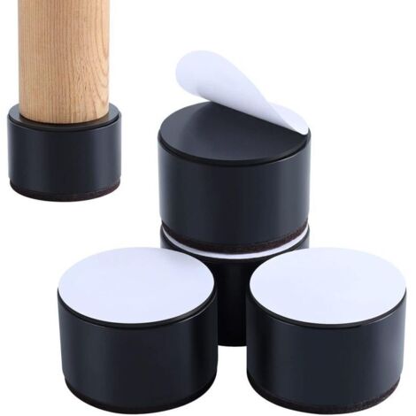 Rehausseurs de meubles en bois massif – Lot de 4 pieds surélevés de 5 cm pour lit, table, chaise ou canapé – Design discret et stable