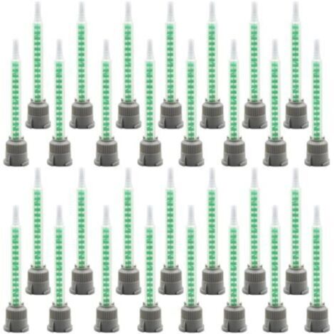 Lot de 30 buses de mélange statiques pour colle bi-composants 2K, ratio 1:1, tube en plastique rigide, embouts compatibles cartouches