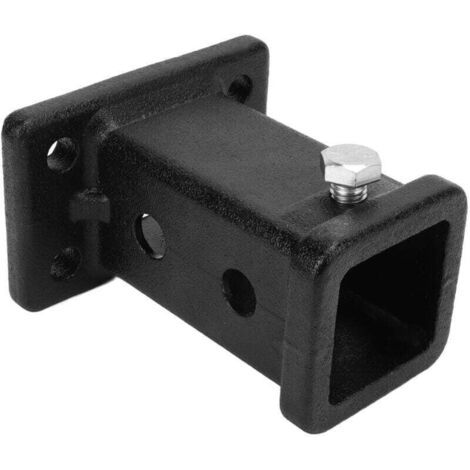 Adaptateur universel pour attelage de remorque – tube récepteur 2 pouces en acier galvanisé, fixation par boulons, compatible camionnettes (1/4)