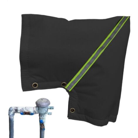 Housse isolante anti-gel pour robinet extérieur – Noir, imperméable et résistant au refoulement, lot de 1 (1/4)
