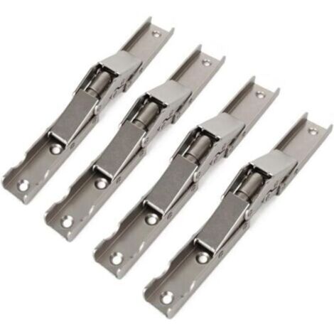 Charnières pliables 90° lot de 4 pour portes ou étagères cachées, supports de table et meubles – acier résistant (1/4)