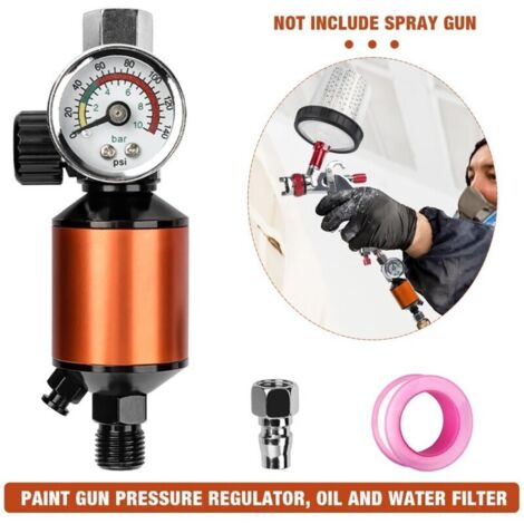 Kit de séparation eau-huile pour outils pneumatiques – Filtre-régulateur orange haute précision avec joint d’étanchéité inclus (1/2)