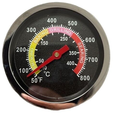 Thermomètre de barbecue en acier inoxydable – Précision 10 à 400 °C, résistant et facile à lire (1/4)