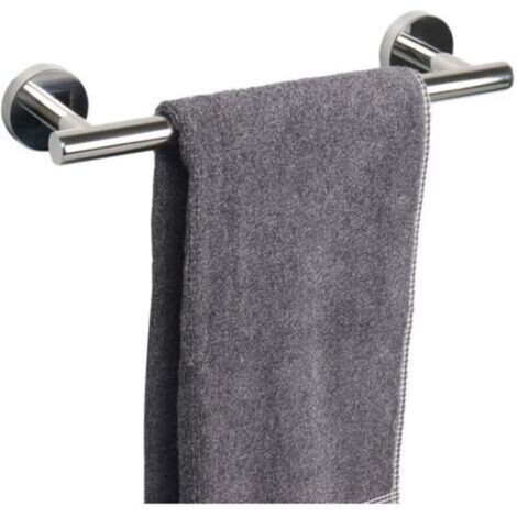 Barre porte-serviettes chromée 30 cm – Acier inoxydable SUS304 antirouille, installation murale facile pour salle de bain (1/4)