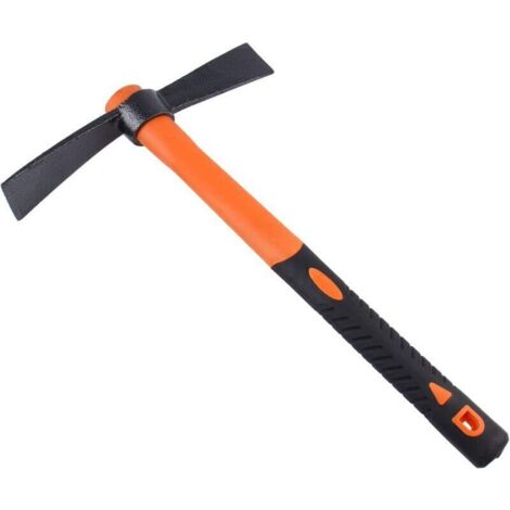 Pioche à double tête 38,5 cm – Herminette et hache forgées, poignée ergonomique antidérapante pour jardinage, chasse et aménagement paysager (1/4)