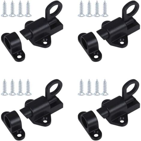 Serrure à ressort automatique pour portes et armoires – Lot de 4, en aluminium léger et robuste, compatible bois et meubles (1/4)
