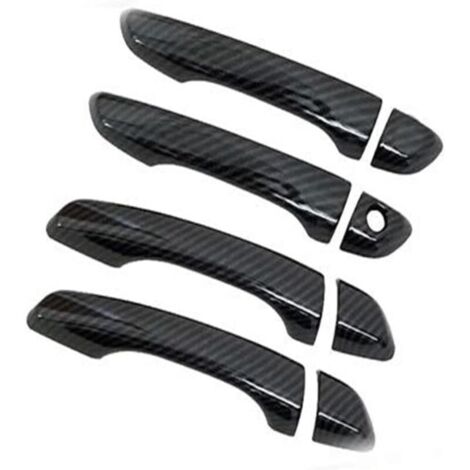 Garniture en fibre de carbone pour poignées de porte – 4 pièces, compatible Peugeot Expert (2016–2021), finition brillante (1/4)