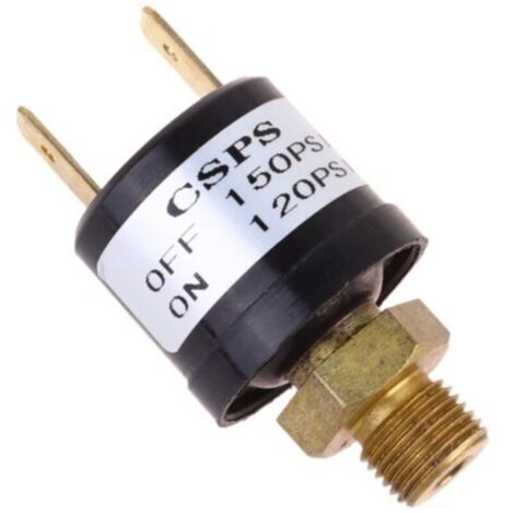 Pressostat de régulation pneumatique 120–150 psi pour compresseur haute pression – dispositif automatique pour systèmes embarqués (1/4)
