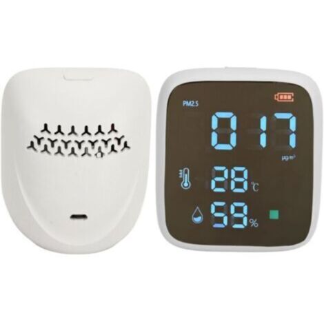 Moniteur qualité air intérieur PM2.5 portable – Capteur intelligent température & humidité avec alarme, marque DYK (1/4)