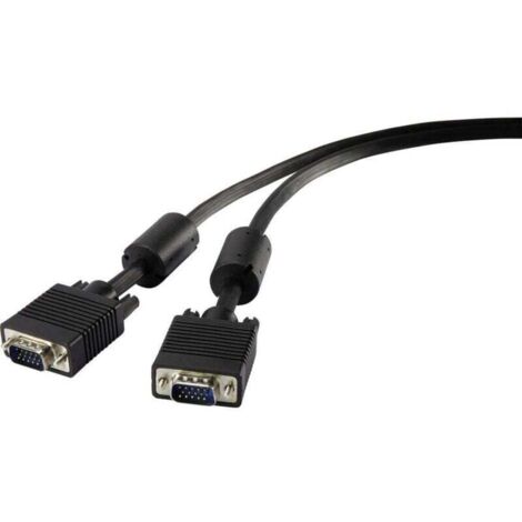 Câble coaxial RF-4212507 10 m noir – haute qualité, blindé, compatible antenne TV et satellite (1/2)