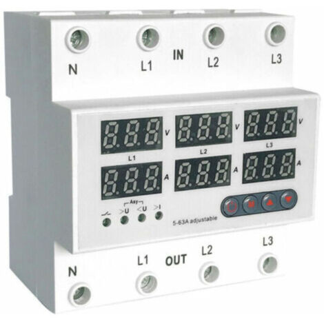 Parafoudre triphasé 4 fils réarmable et réglable 63 A – Protection contre les surtensions pour installations électriques (1/4)