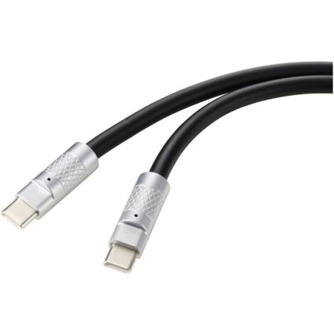 Câble USB-C vers USB-C 0,5 m noir – Compatible USB 2.0 – RF-6056870 V561233 (1/4)