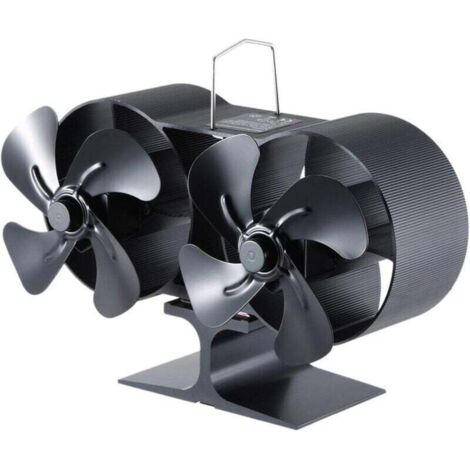 Ventilateur écologique pour poêle à bois – 8 pales, auto-alimenté par chaleur, sans électricité, silencieux et compact (1/4)
