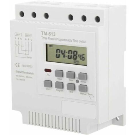 Minuterie programmable pour moteur triphasé – TM-163 – 350–420 V – commutateur de minuterie industriel (1/4)