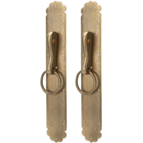 Anneau de porte décoratif en laiton vieilli, style chinois antique, 1 unité, diamètre 12 cm – quincaillerie vintage pour portes et meubles (1/4)