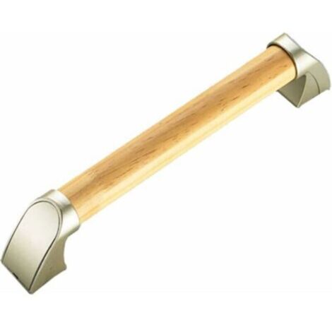 Barre d’appui en bois massif pour salle de bain – 30 cm, finition naturelle chêne, idéale pour personnes à mobilité réduite (1/4)