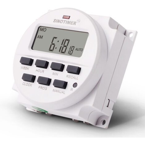 Minuterie programmable intelligente 6 V CC – Modèle TM618N, basse tension, précision horaire et commande facile (1/4)