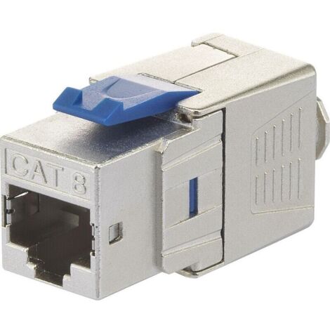 Module RJ45 intégrable Keystone CAT 8.1 – 1 pièce, haute performance et compatibilité universelle pour réseau fibre et 40 GbE (1/4)