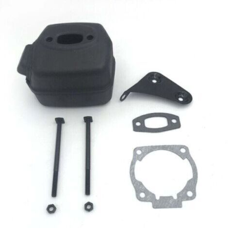 Silencieux d'échappement compatible Husqvarna 50/51/55 – avec boulon et joint intégrés, acier inoxydable haute résistance (1/3)