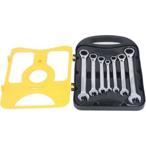 Jeu de clés à cliquet métrique 72 dents CRV – 7 pièces (8, 10, 12, 13, 14, 17, 19 mm) – Acier chromé-vanadium haute résistance (1/4)
