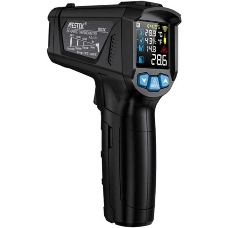 Thermomètre infrarouge sans contact portable – écran LCD couleur, réglage émissivité, idéal cuisine & bricolage (1/4)