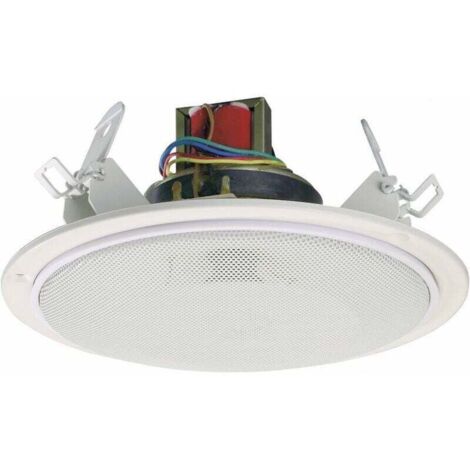 Haut-parleur ELA encastrable 40 W – SPE-178WT, blanc, 1 pièce, montage facile dans plafond ou mur (1/4)