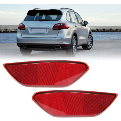 Feux réflecteurs arrière rouges pour Porsche Cayenne (2011–2014) – Lot de 2, référence 95863110500, montage direct (1/4)