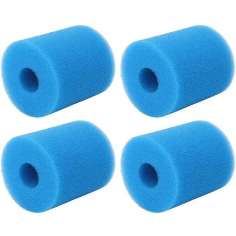 Cartouche de filtre piscine H – Lot de 4 éponges en mousse haute densité pour pompe filtrante, compatible tous modèles (1/4)