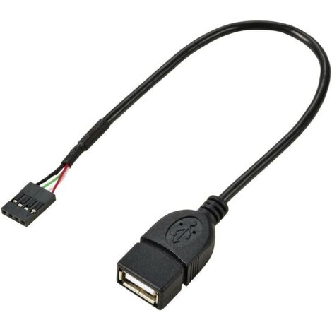 Câble USB 2.0 avec connecteur femelle USB-A – 0,20 m, noir, 4 broches – RF-5719746 C306422 (1/2)
