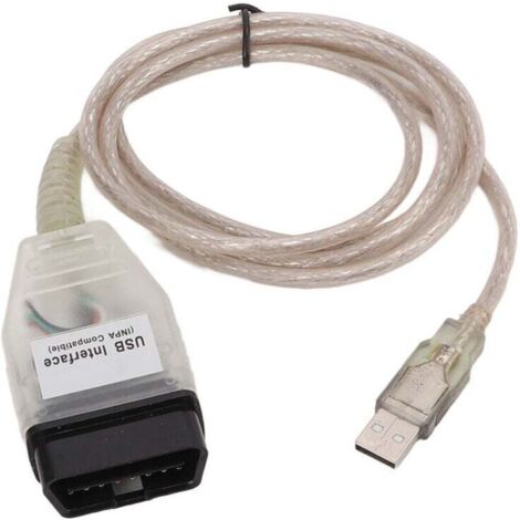 Interface de diagnostic OBD2 K+DCAN USB pour BMW Série 3 (E46, E83, E90) – inclut câble et CD logiciel (1/4)