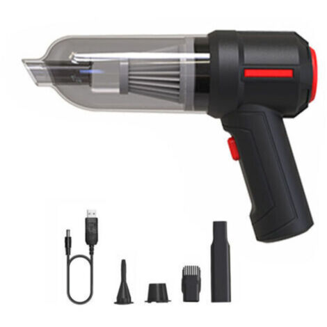 Souffleur d'air sans fil 3-en-1 noir – Duster portable puissant 9000 Pa pour clavier, PC et voiture, batterie intégrée (1/4)