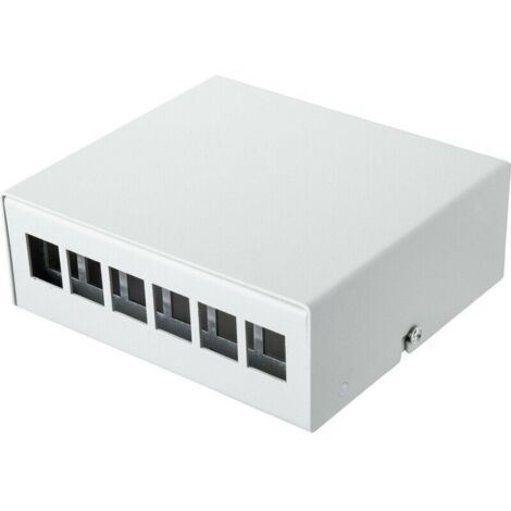 Boîtier de consolidation Keystone 6 ports – A882282 – sans modules, métal robuste, pour infrastructure réseau professionnelle (1/4)