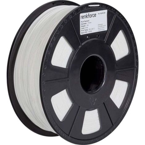 Filament PLA 1,75 mm – 1000 g, blanc, pour imprimante 3D – RF-4511190 (1/2)