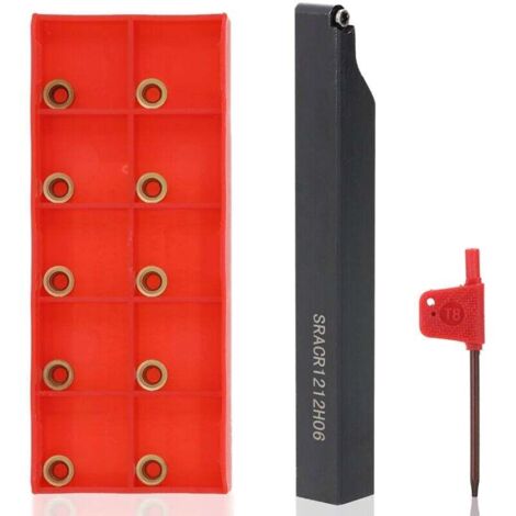 Porte-outil à aléser indexable pour tour – SRACR1212H06 – en acier avec plaquette carbure intégrée (1/4)