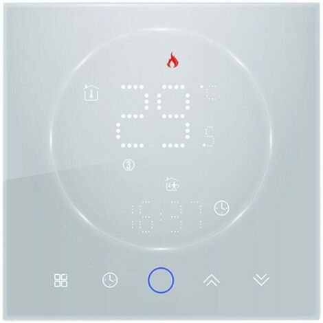 Thermostat mural intelligent 3 A avec affichage LED numérique programmable pour chauffage au sol et eau chaude (1/4)