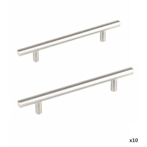 Poignées de cuisine en acier inoxydable – Lot de 10 pièces, entraxe 192 mm, design moderne et robuste (1/4)