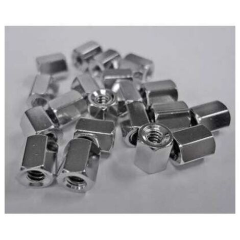 Écrou en acier inoxydable argenté – Lot de 20 pièces – Référence RF-4415018 – Compatible A743702 (1/4)