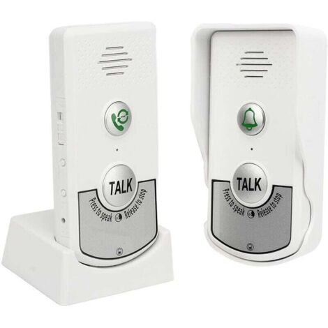 Sonnette sans fil étanche IP54 pour porte d’entrée – Kit complet avec carillon et bouton, portée jusqu’à 1000 m (1/4)