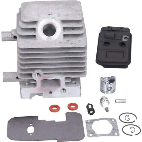 Kit de réparation moteur 34 mm pour débroussailleuses Stihl FS75, FS80, FS85 – piston, cylindre, joints, silencieux, bougie (1/4)