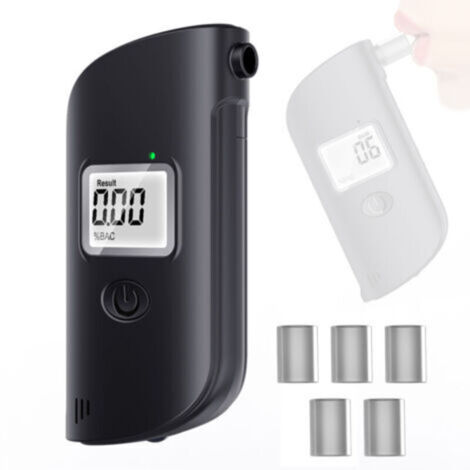Éthylotest portable haute précision avec voyant LED, 5 embouts jetables inclus – Détecteur d’alcool fiable et rapide pour usage personnel (1/4)