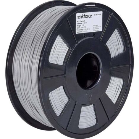 Filament PLA 1,75 mm – 1000 g, couleur argenté, compatible imprimantes 3D – RF-4511204