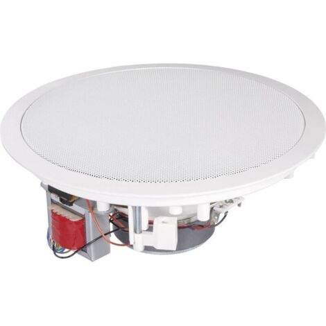 Haut-parleur ELA encastrable 120 W – Modèle CL-200RT, blanc, installation murale/plafond, unité individuelle