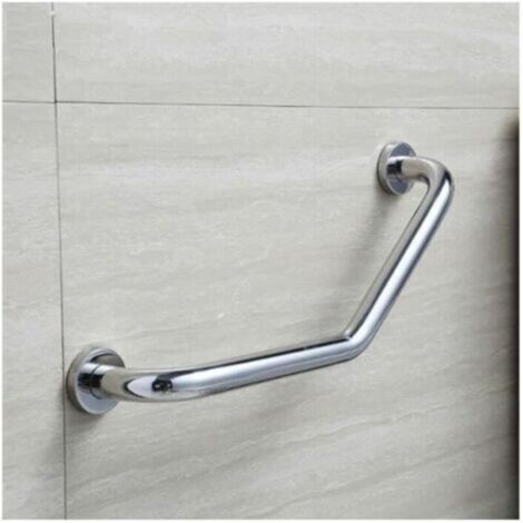 Poignée d’appoint pour baignoire 45 cm – Barre d’appui murale et porte-serviettes, acier inoxydable, design ergonomique pour seniors (1/4)