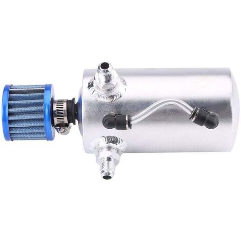 Réservoir de récupération d'huile universel pour moteur automobile – 0,5 L en aluminium anodisé avec filtre intégré (SI-A0409) (1/4)