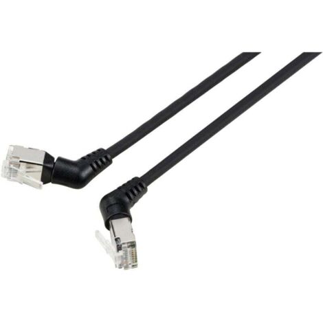 Câble réseau RJ45 CAT 6a F/UTP 2 m noir avec connecteurs pivotants 360 ...