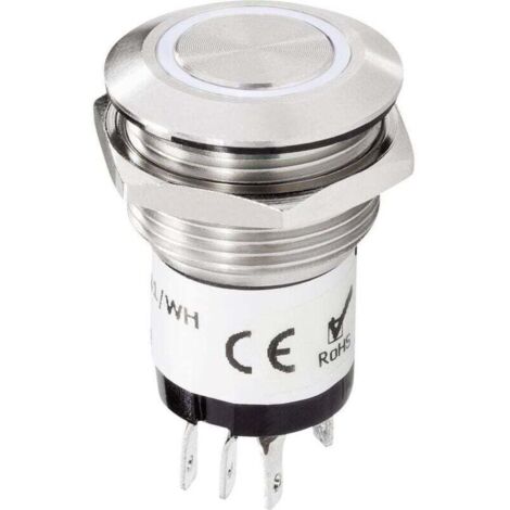 Bouton de sonnette simple en acier inoxydable blanc – RF-4707814 – 24 V DC/2 A et 24 V AC/1 A (1/3)